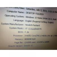 HP notebook PC i3 4th gen 2/3 hour battery