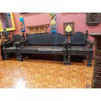 Intricately Carved Tharu Sofa Set