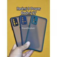 Redmi 9 Power & Redmi 9T Matte Translucent Back Cover with Camera Protection