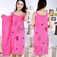 Bath skirt adult can wear bath towel microfber bathrobe printing swimming bath towel beach towel - 1