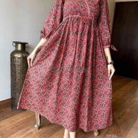 Cotton printed gown